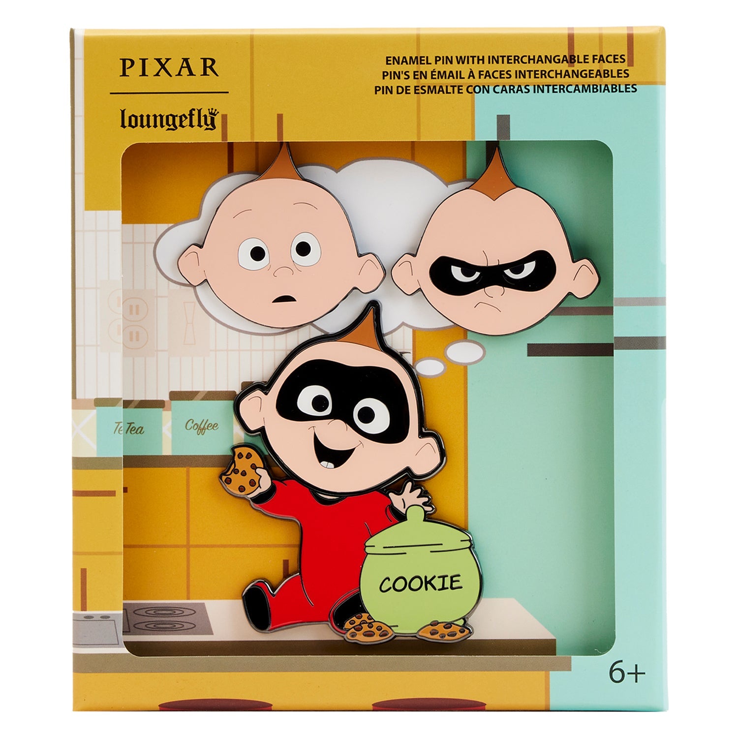 Loungefly Disney Pixar Incredibles Baby Jack Jack Emotions Magnetic Enamel Pins-zoom-1