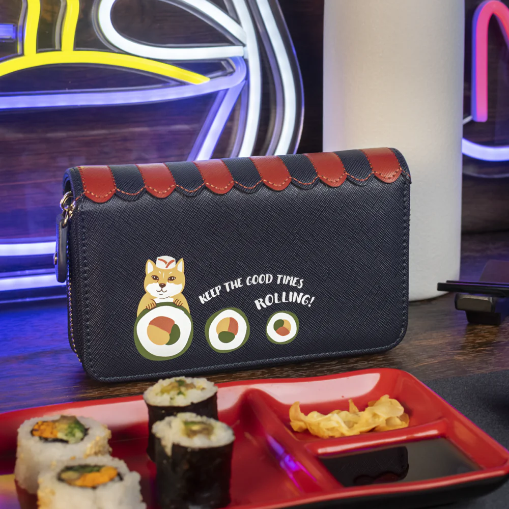 Vendula London Vendula Sushi - Blue Edition Medium Ziparound Wallet-zoom-9