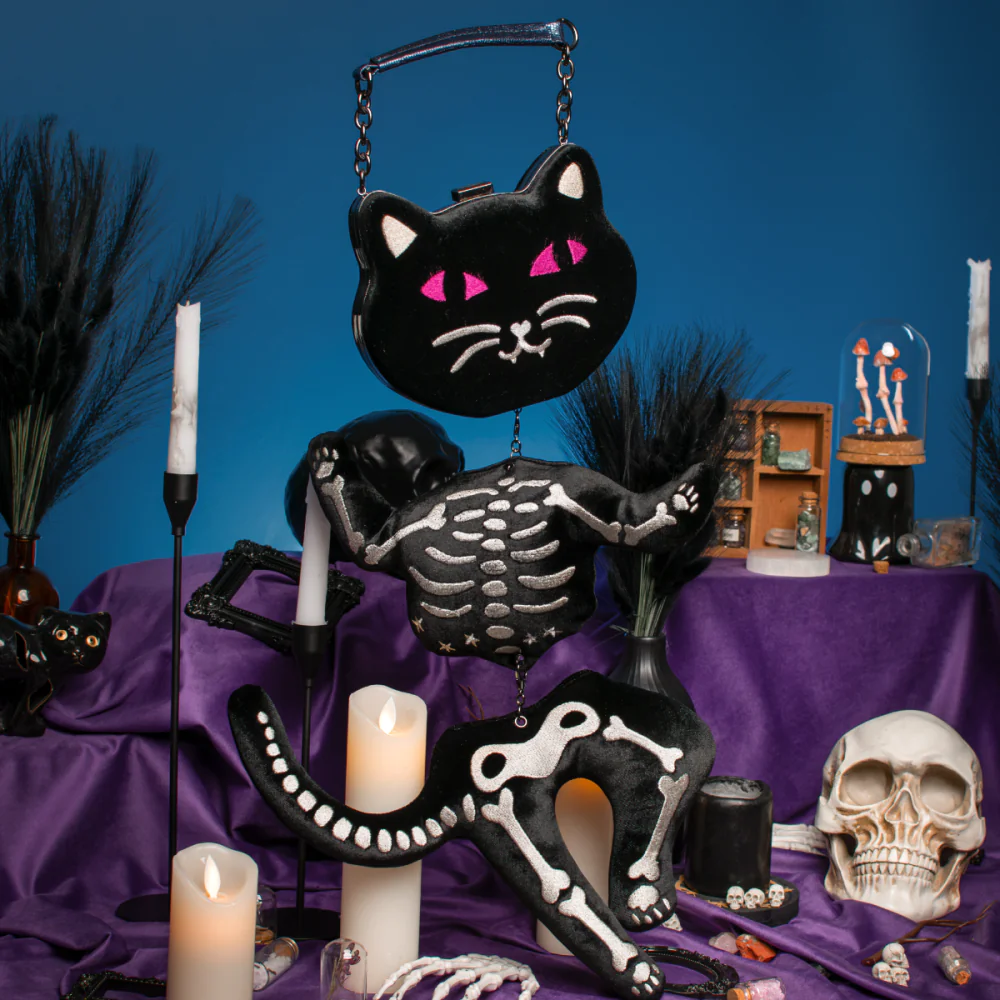 Vendula London Haunted Theatre Skelecat Bag-zoom-1