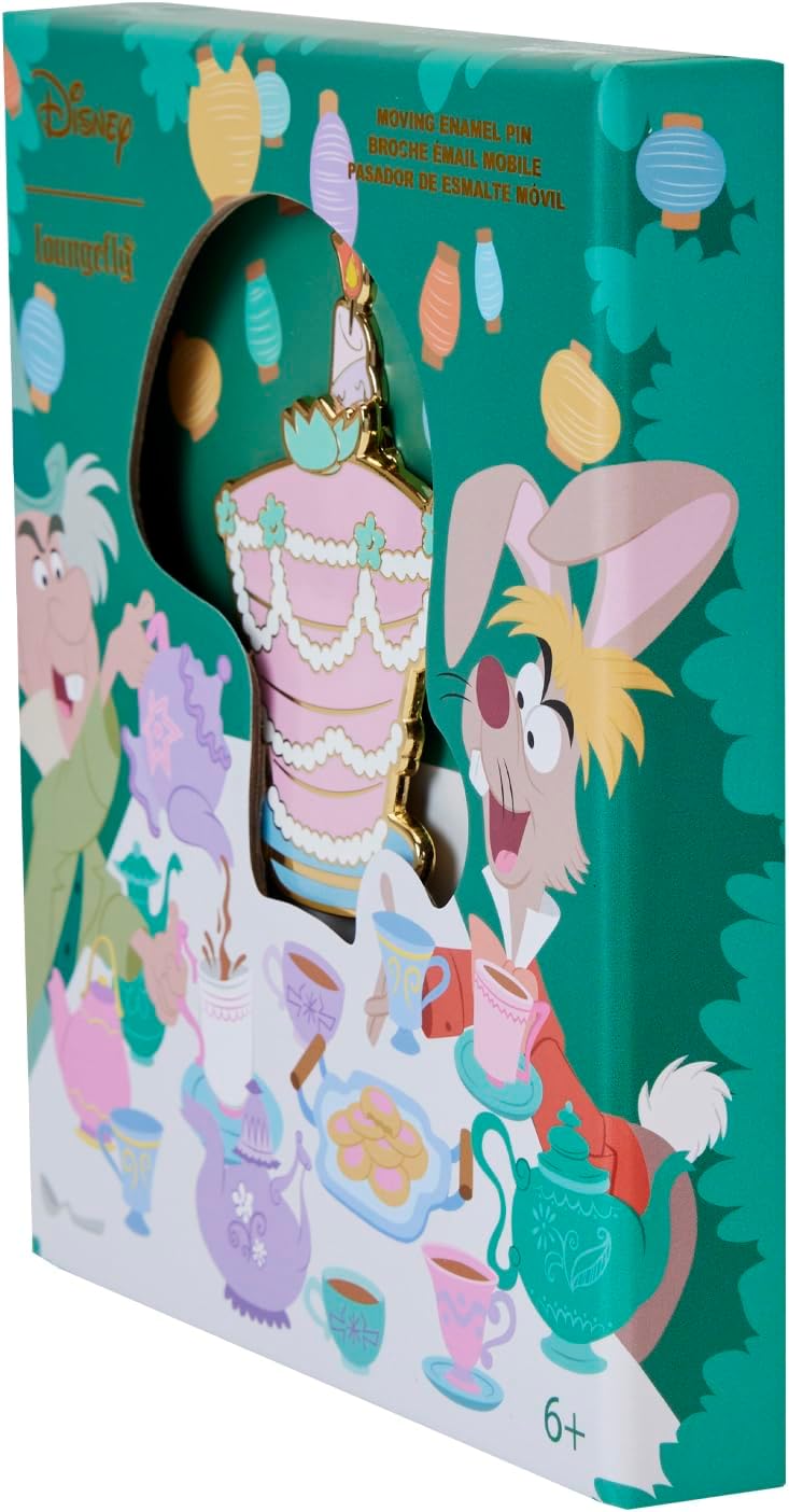 Loungefly Disney Alice in Wonderland Unbirthday Cake Sliding 3" Collector Box PIN-3