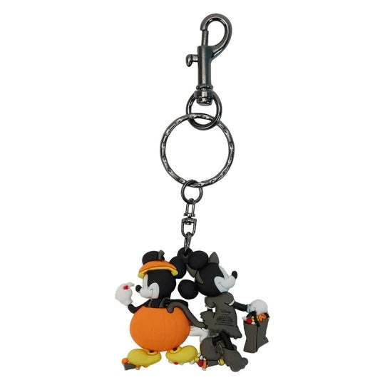 Loungefly Disney Mickey And Minnie Halloween 3D Molded Keychain