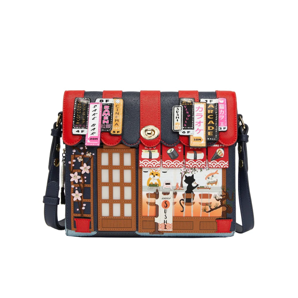 Vendula London Vendula Sushi - Blue Edition Box Bag-zoom-2