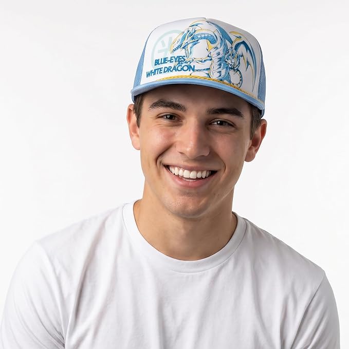Yu-Gi-Oh! Duel Monsters Blue Eyes White Dragon Adult Trucker Hat