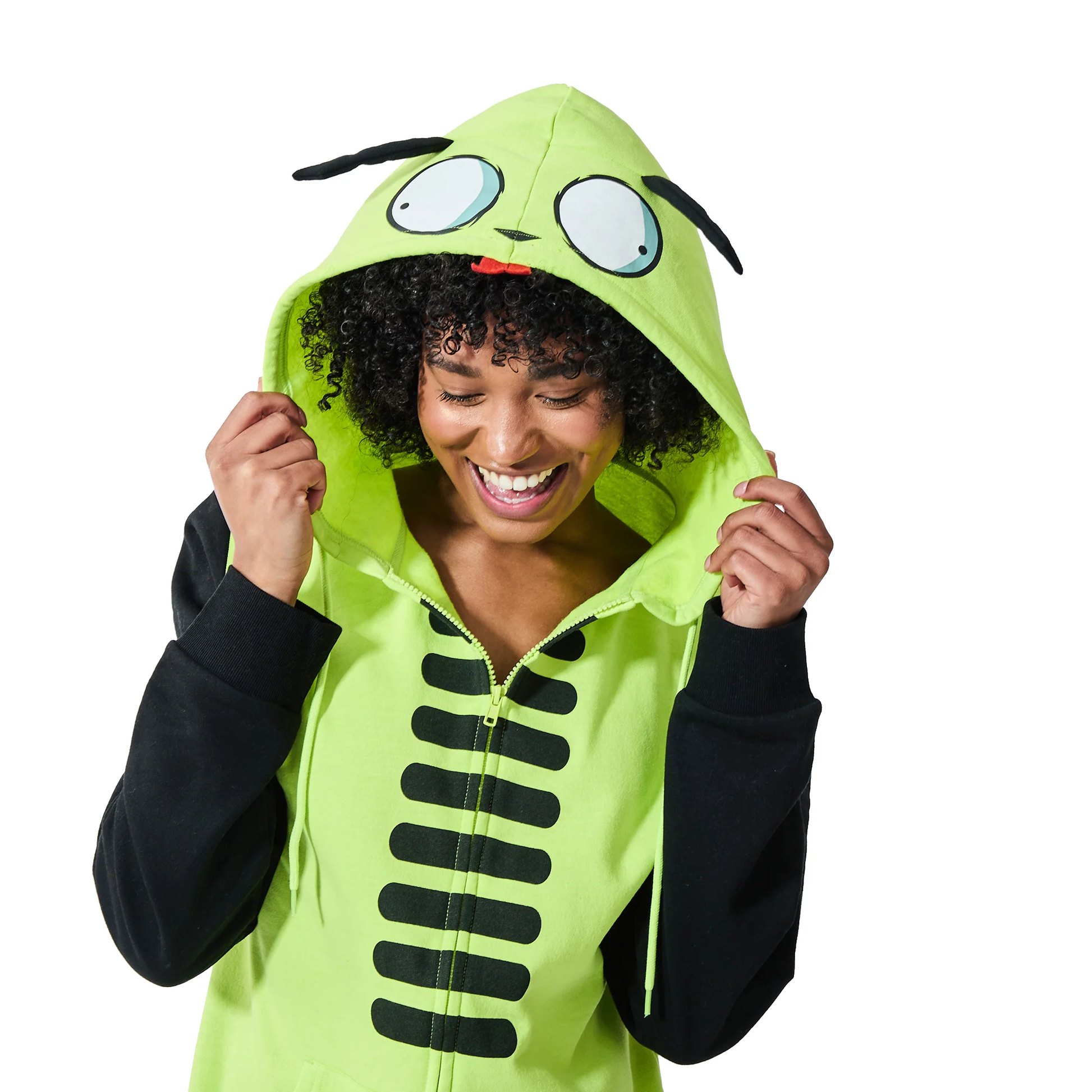 Invader Zim Air long sleeve mens color block cosplay hoodie-2