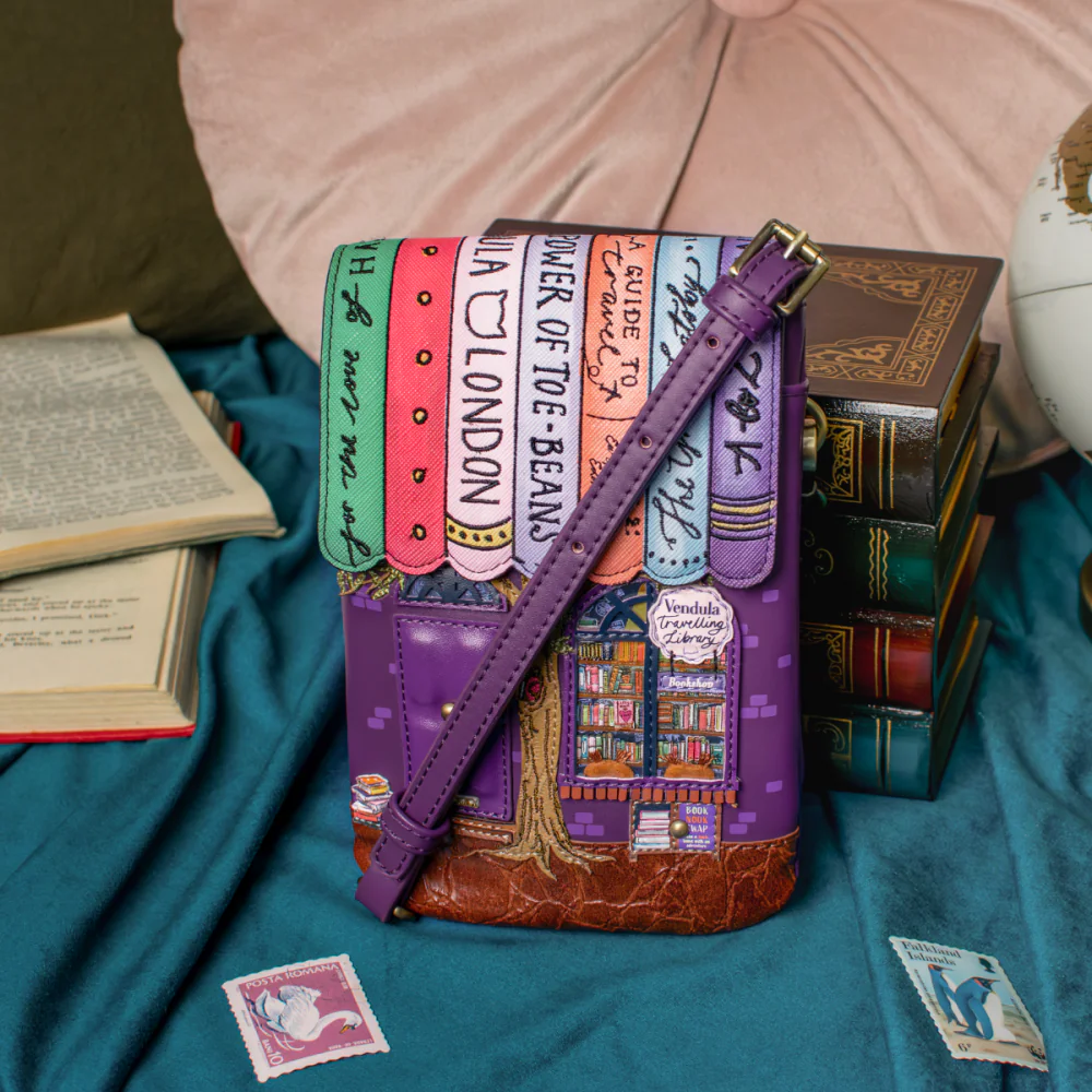 Vendula London Travelling Library Bookshop Phone Pouch-zoom-6