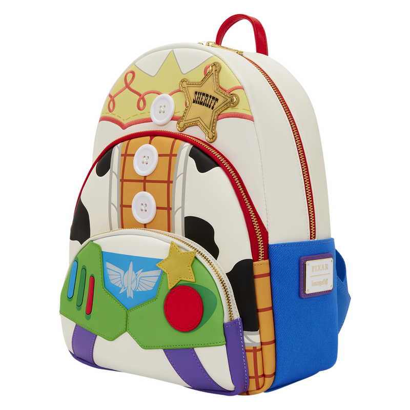 Loungefly Toy Story 5 Triple Pocket Jessie, Woody, & Buzz Mini Backpack-zoom-6