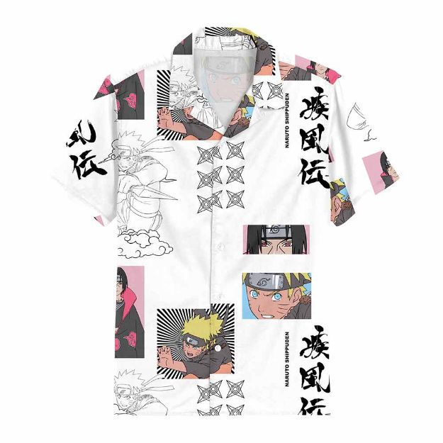 Naruto Shippuden Woven Button Up Shirt