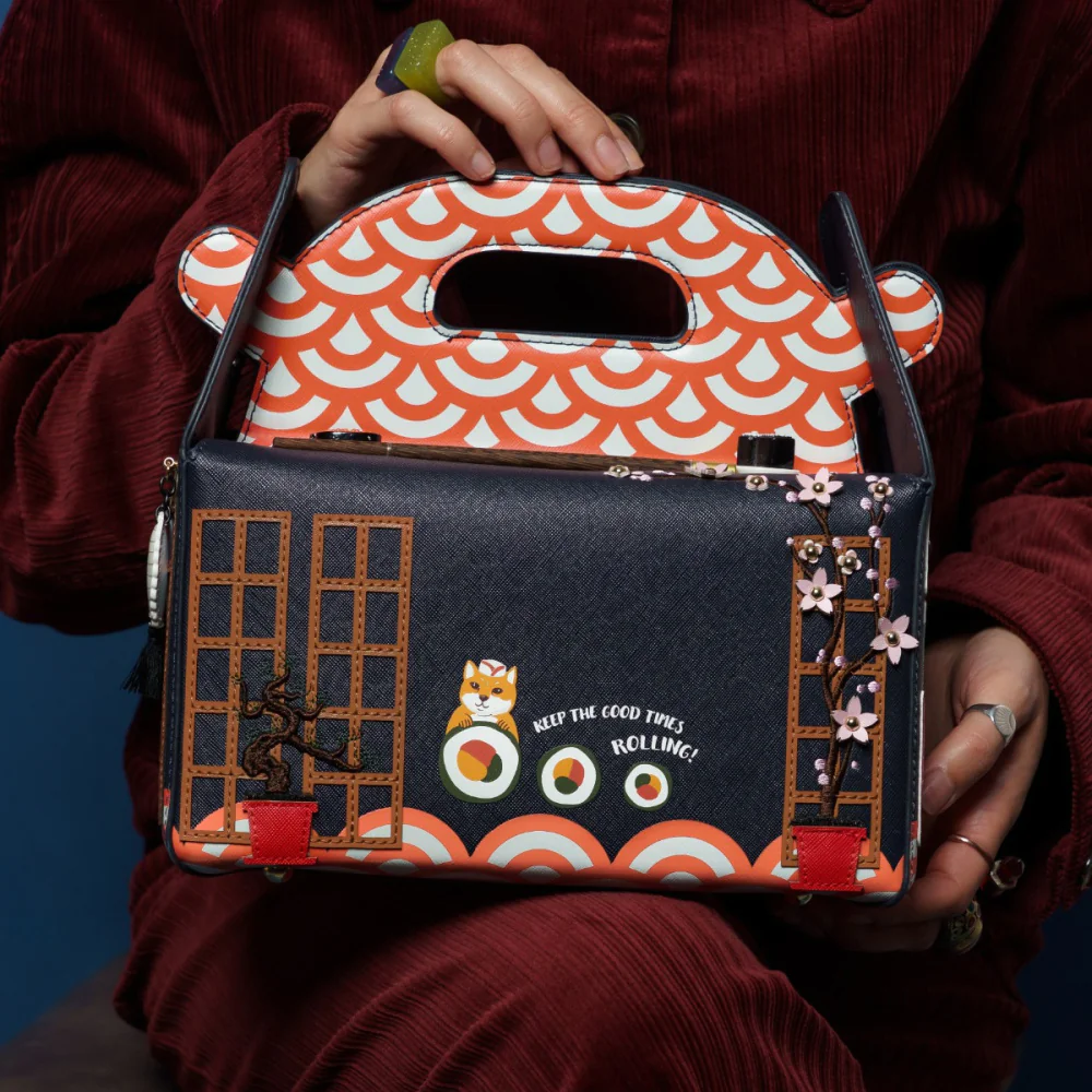 Vendula London Vendula Sushi - Blue Edition Takeaway Box Bag-zoom-9