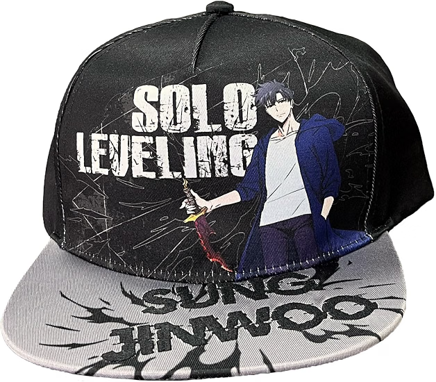 Solo Leveling Sung Jinwoo Flat Bill Snapback Cap-zoom-1