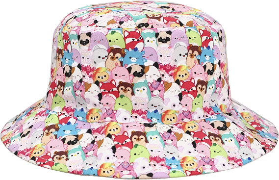 Squishmallows Characters Reversible AOP Youth Girl Pink Bucket Hat-1