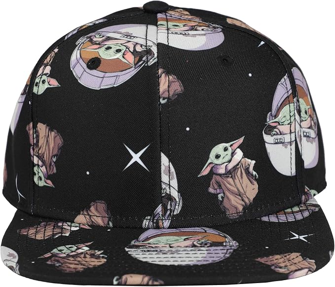 Star Wars The Child Grogu All Over Print Snapback Hat, Star Wars, One Size-zoom-1