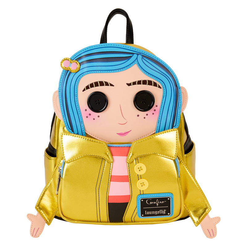 Loungefly Coraline 15th Anniversary Laika Doll Metallic Cosplay Mini Backpack-zoom-1
