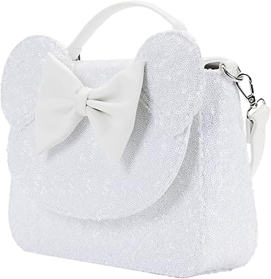 Loungefly Disney Minnie Mouse Sequin Wedding Crossbody Bag-zoom-4