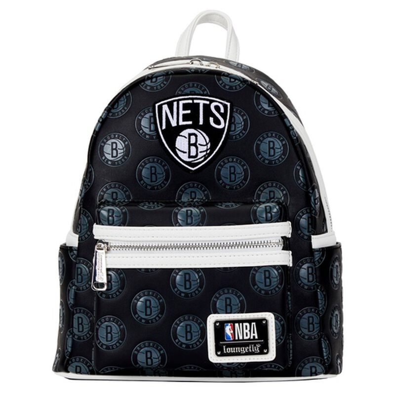 Loungefly NBA Brooklyn Nets Debossed Logo Mini Backpack-zoom-1