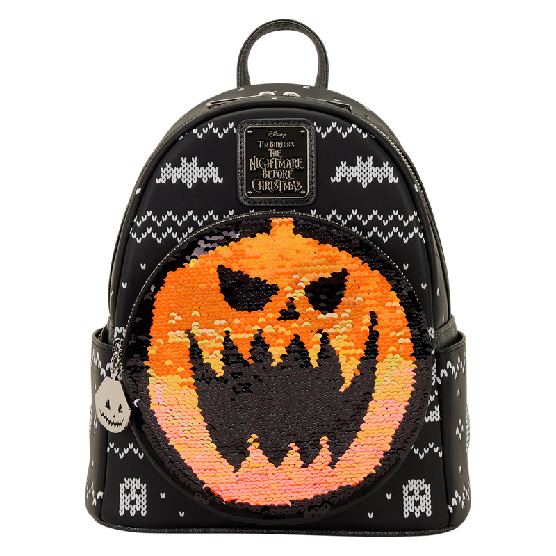 Loungefly Disney The Nightmare Before Christmas Jack Skellington Reversible Sequins Mini Backpack-zoom-3