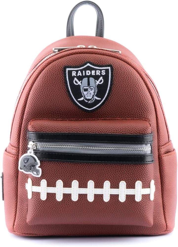 Loungefly NFL Las Vegas Raiders Pigskin Logo Mini Backpack