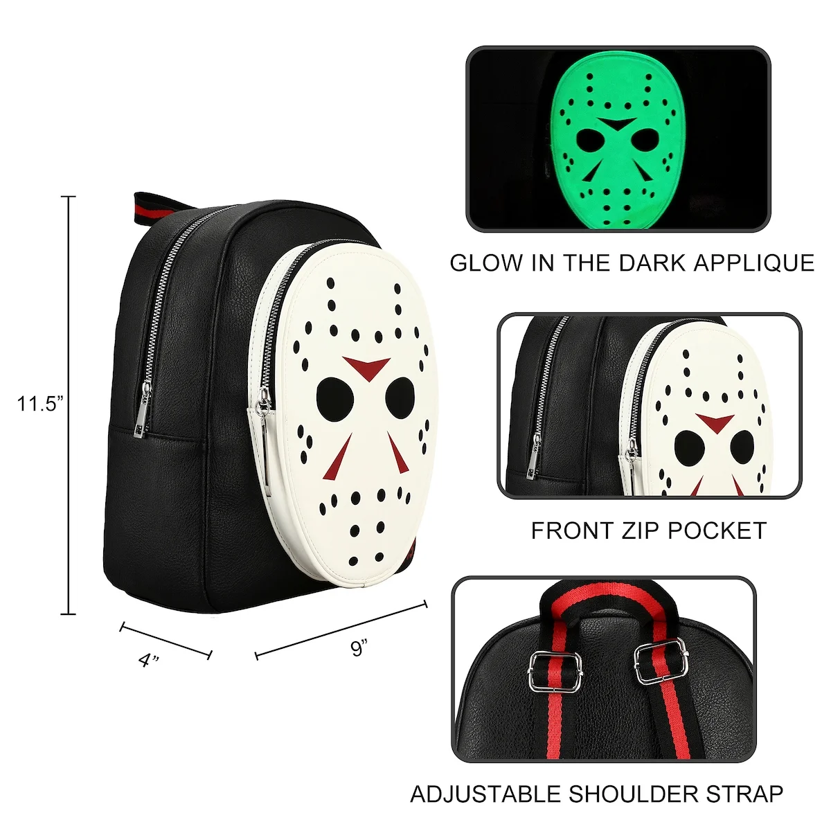 Friday The 13th Jason Glow-in-the-Dark Mini Backpack-zoom-8