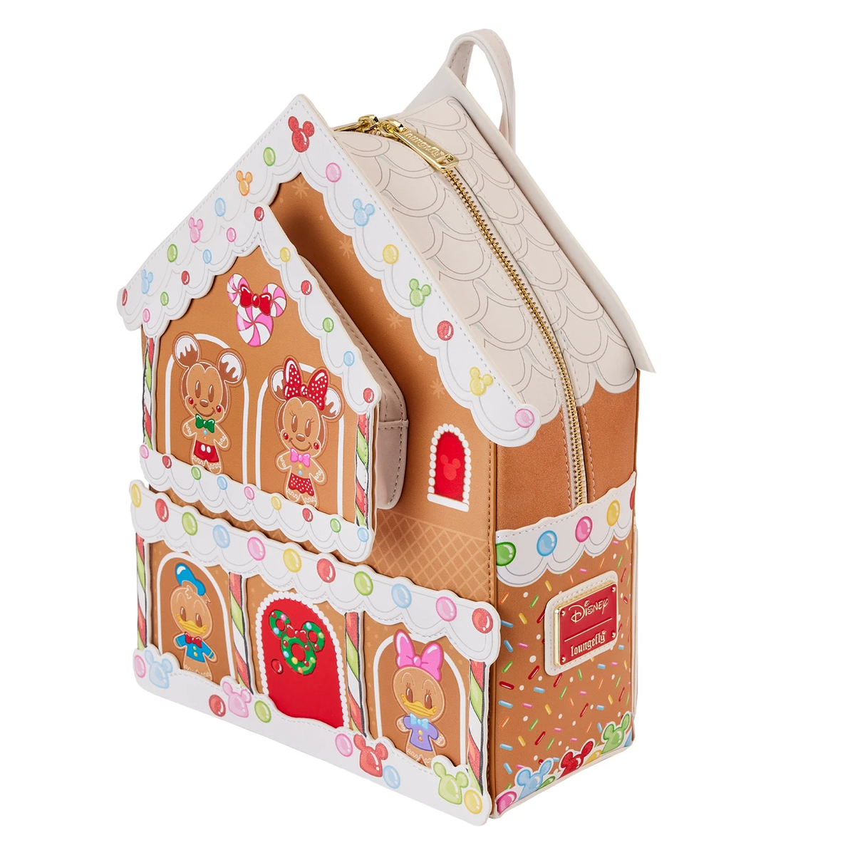 Loungefly Disney Mickey and friends gingerbread house mini backpack-zoom-3