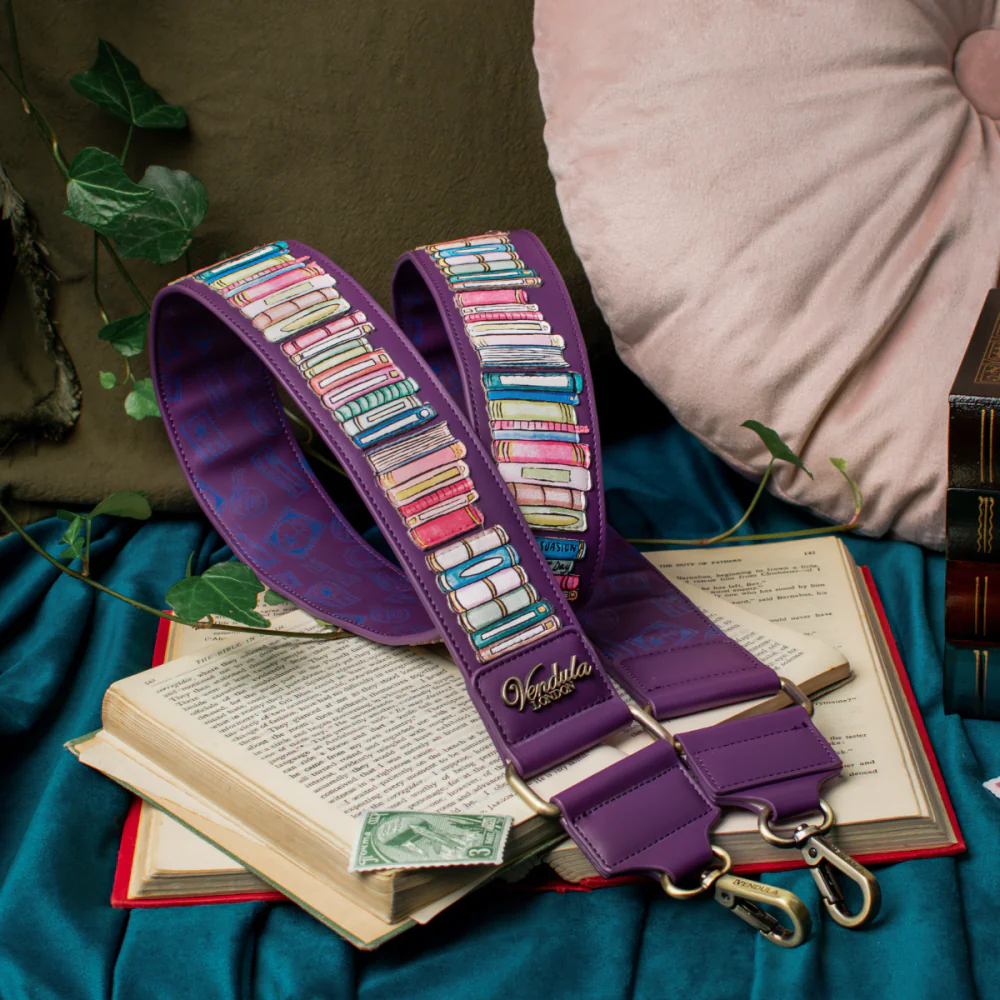 Vendula London Travelling Library Bookshop Wide Shoulder Strap-zoom-5