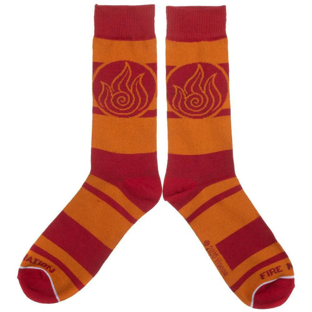 Avatar: The Last Airbender - Four Nations Crew Socks (4 Pairs) - Bioworld - Water Tribe, Earth Kingdom, Fire Nation, Air Nomads-zoom-3