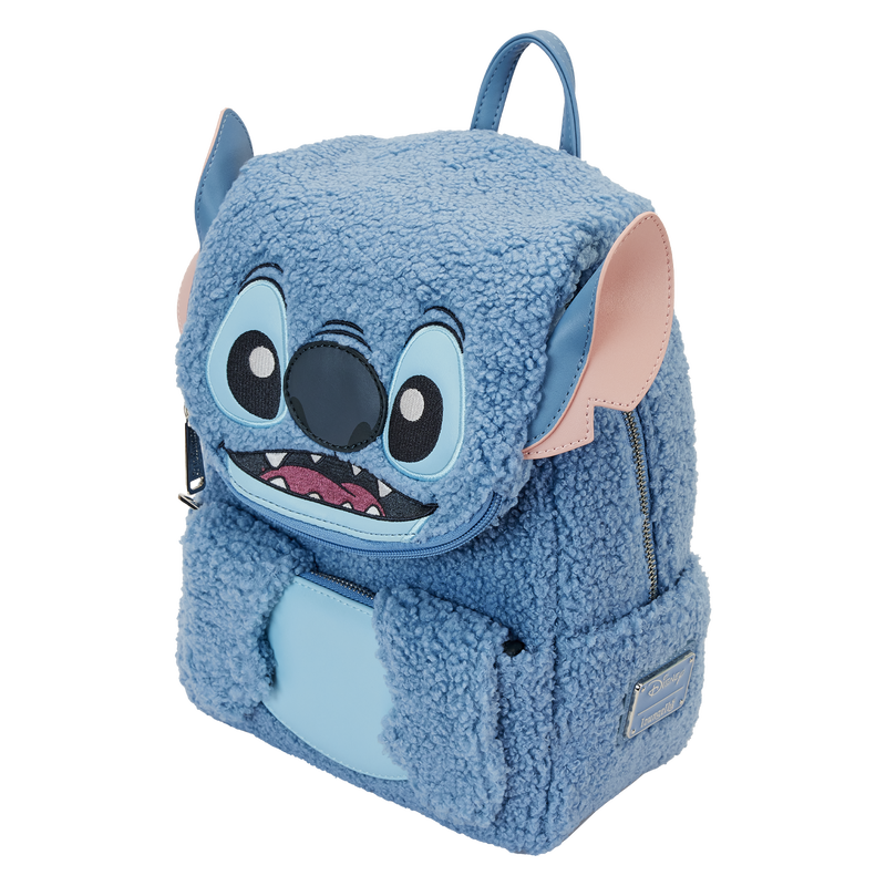 Loungefly Stitch Plush Sherpa Cosplay Mini Backpack-4