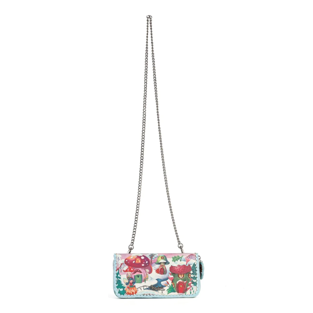 Vendula London Fairy Village Snowflake Large Ziparound Crossbody Wallet