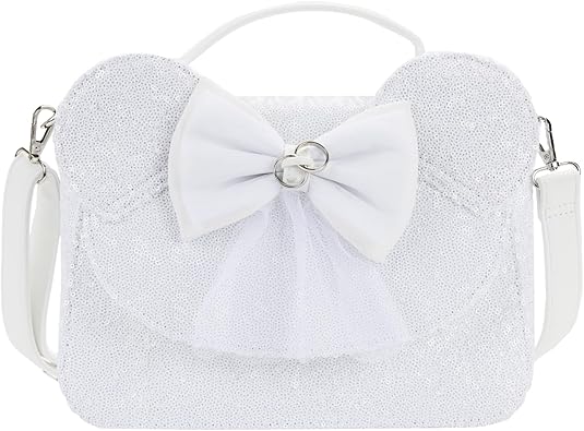 Loungefly Disney Minnie Mouse Sequin Wedding Crossbody Bag-1