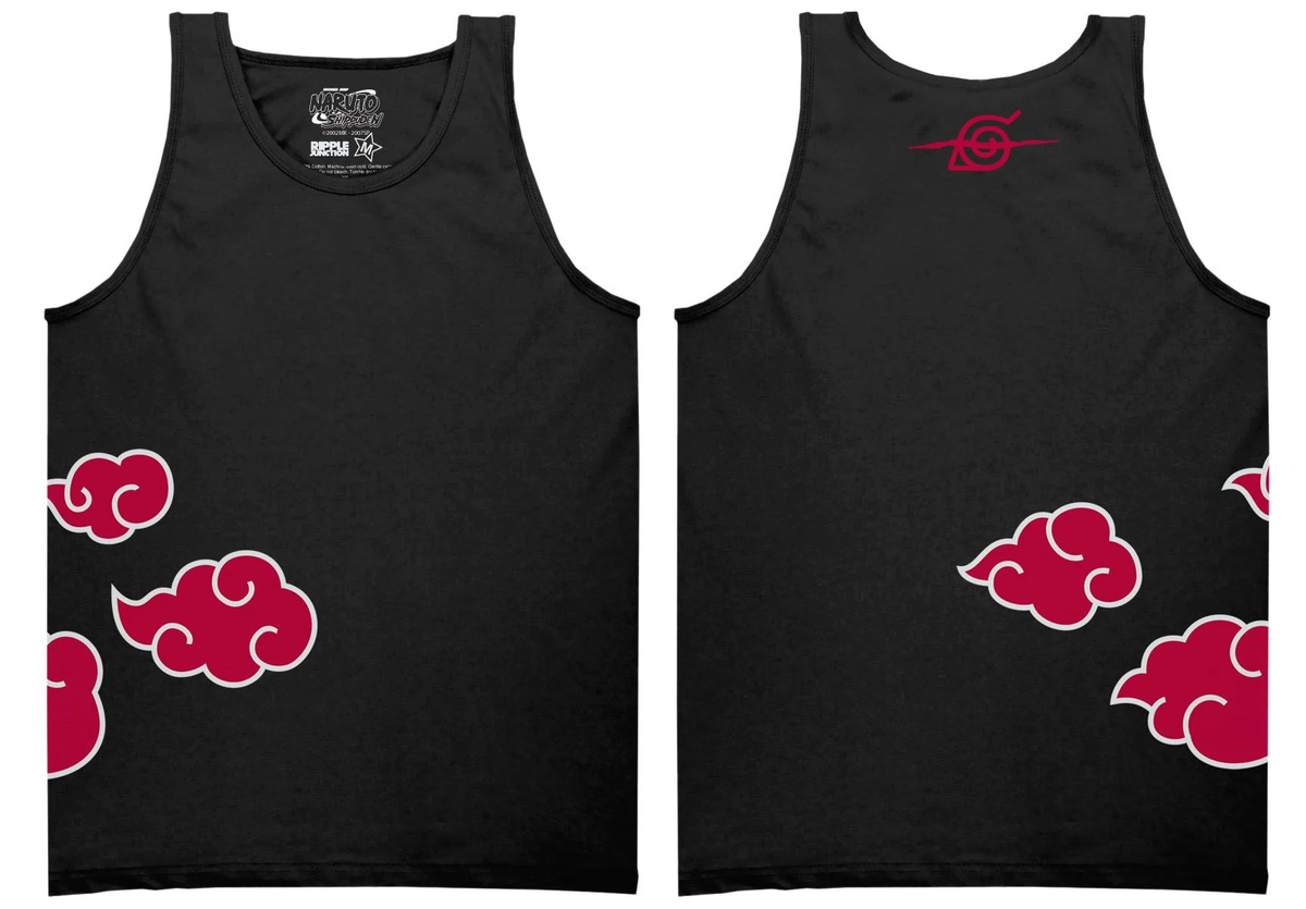 NARUTO SHIPPUDEN ANTI LEAF CLOUDS AKATSUKI ADULT TANK TOP