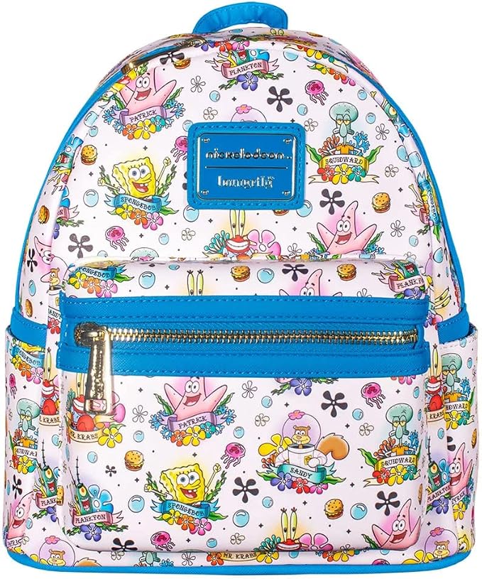 Loungefly Exclusive Spongebob Tattoo Aop Mini Backpack Nickelodeon