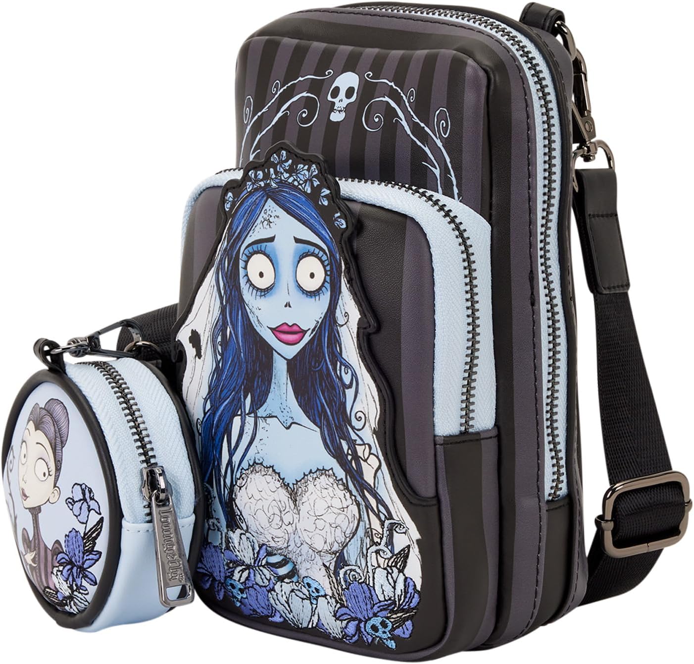 Loungefly Warner Bros Corpse Bride Emily Sling Crossbody Bag with Coin Bag