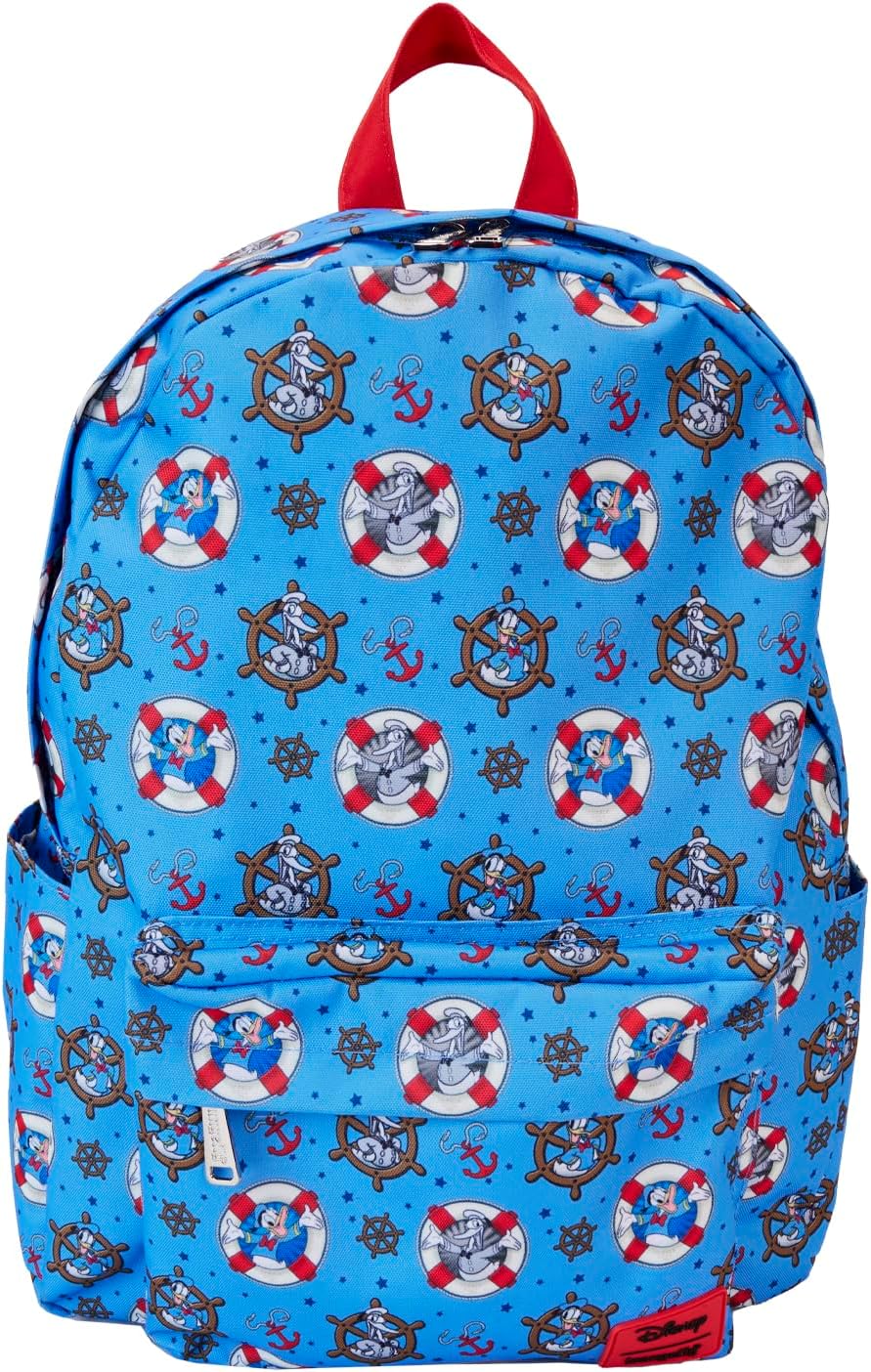 Loungefly Disney Donald Duck 90th Anniversary Nylon Backpack-1
