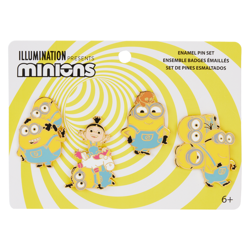 Loungelfy Despicable Me Minions 4-Piece pin set