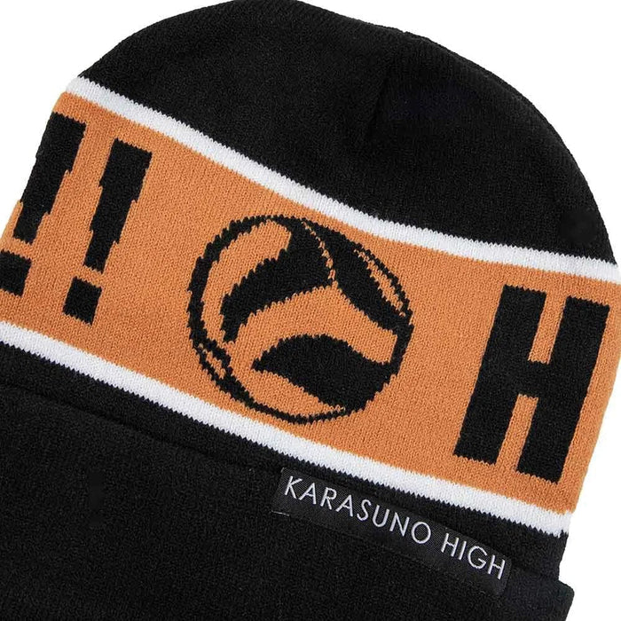 Haikyu!! - Karasuno High Letterman Cuff Beanie Hat - Bioworld-1