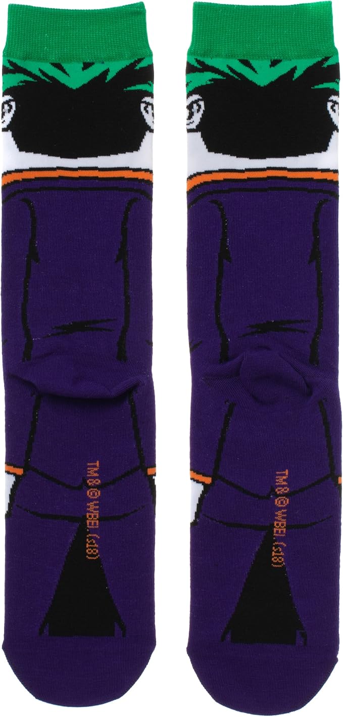DC Comics The Joker: Rebirth 360-Degree Graphic Print Crew Socks for Men-zoom-3