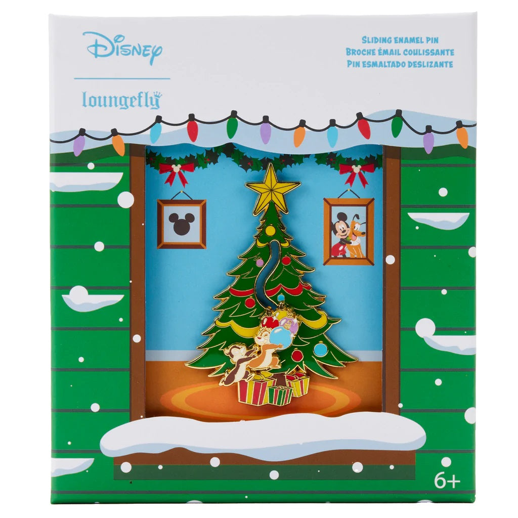 Loungefly 3'' Collector Box Pin Chip And Dale Tree Ornaments Sliding Pin-1