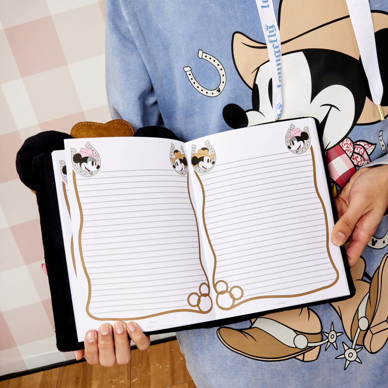 Loungefly Western Mickey Mouse Cosplay Plush Refillable Stationery Journal-3