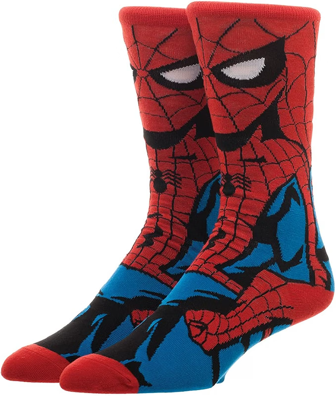 Bioworld Marvel Spiderman Casual 360 Character Crew Socks for Men-1