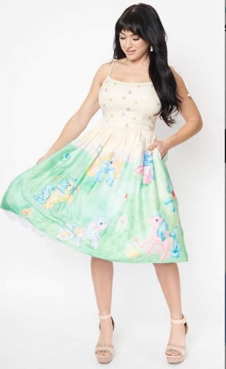 My Little Pony x Unique Vintage Butterfly Catchers Bobbie Swing Dress-zoom-2