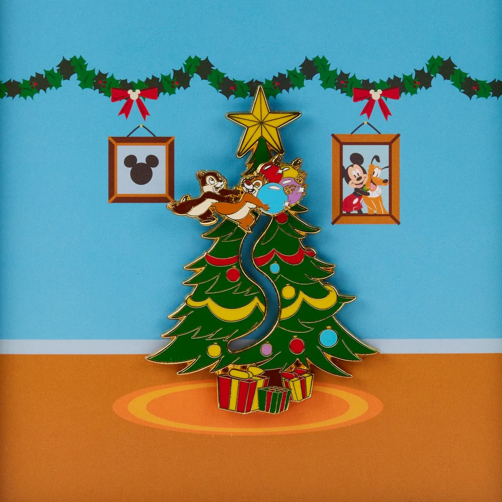 Loungefly 3'' Collector Box Pin Chip And Dale Tree Ornaments Sliding Pin-zoom-6