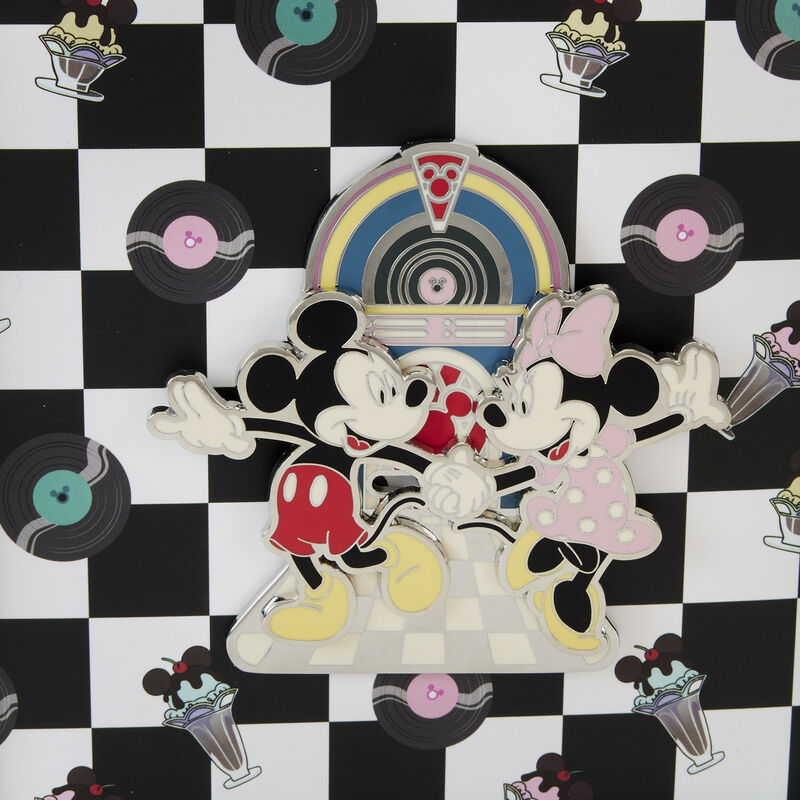 Loungefly Mickey & Minnie Date Night Diner Jukebox 3" Collector Box Sliding Pin-zoom-4