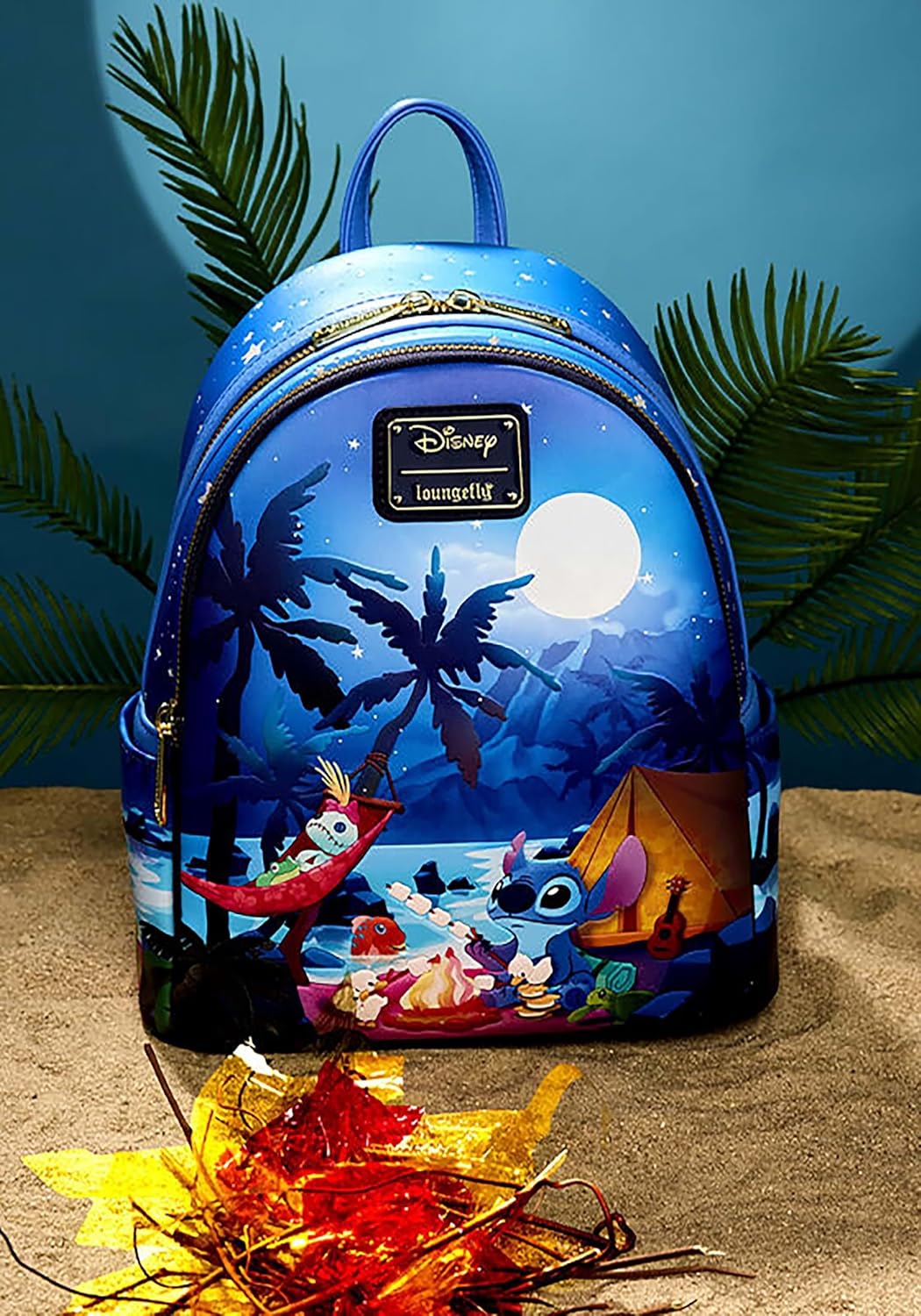 Loungefly Disney Lilo And Stitch Camping Cuties Mini Backpack