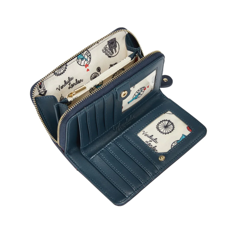 Vendula London Vendula Sushi - Blue Edition Medium Ziparound Wallet-zoom-7