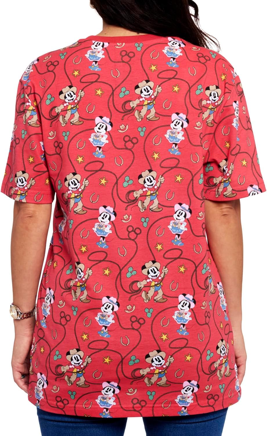 Loungefly Apparel Disney Western Mickey and Minnie Laso unisex t shirt-zoom-8