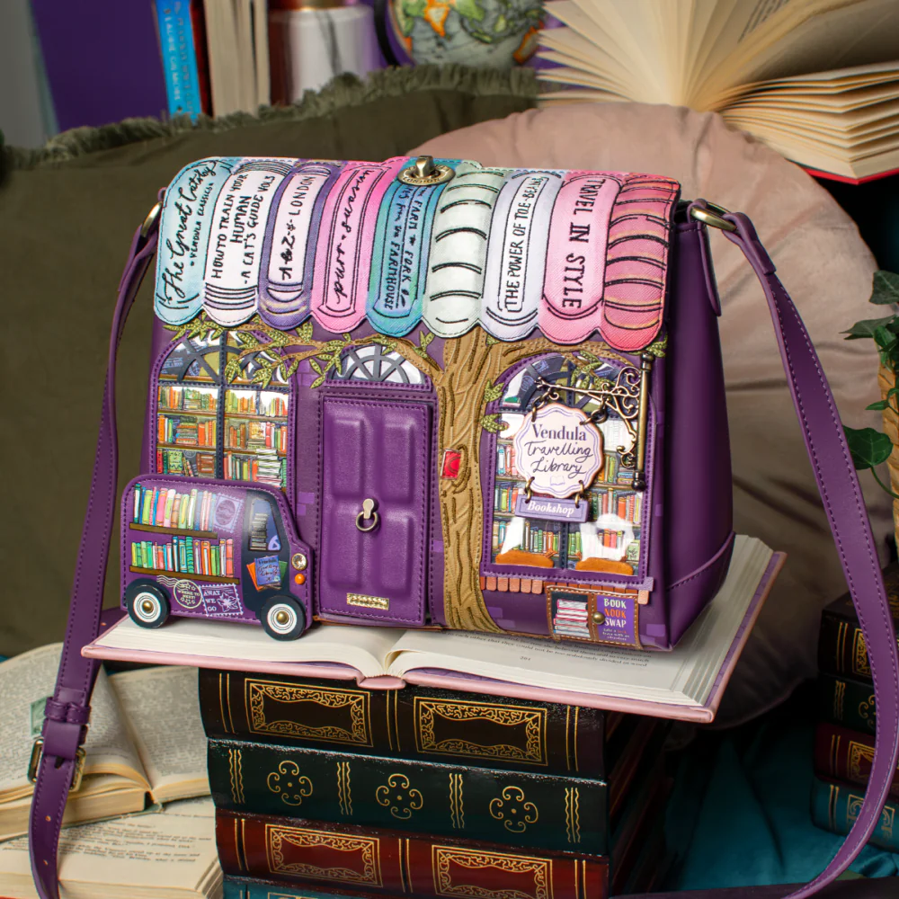 Vendula London Travelling Library Bookshop Alice Bag-zoom-1