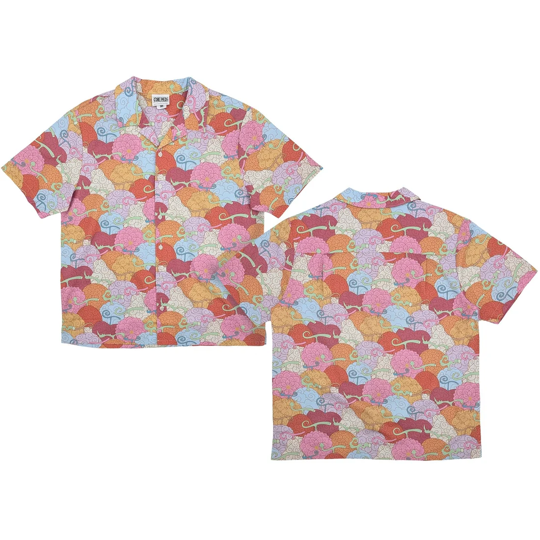 One Piece Devil Fruit Camp Collar Button Up-1