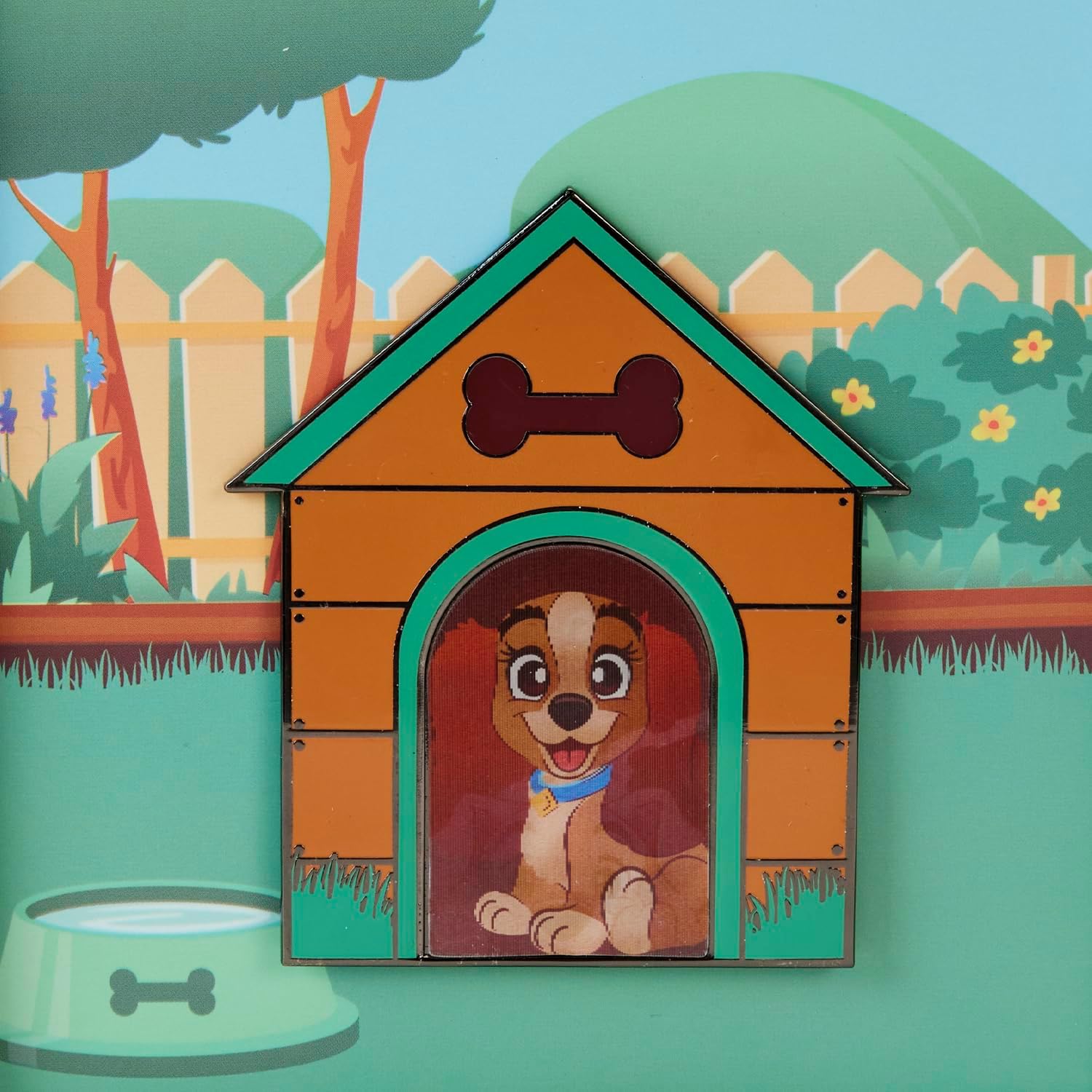 Loungefly Disney I Heart Disney Dogs Dog House 3" Collector Box Triple Lenticular Pin-zoom-2