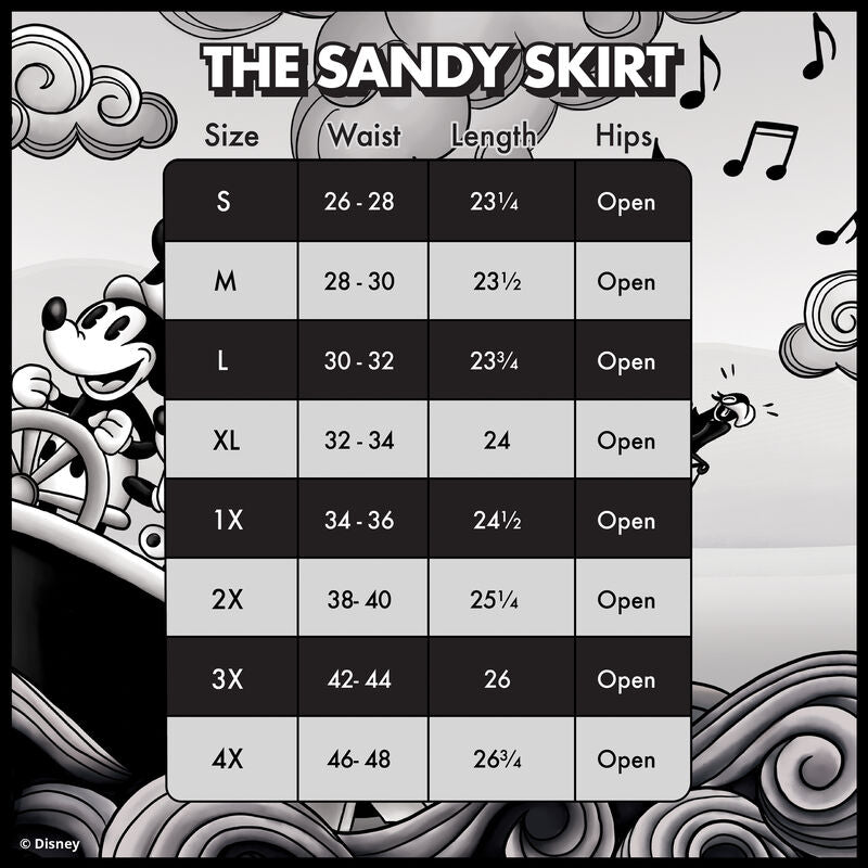 Loungefly Stitch Shoppe Steamboat Willie Sandy Skirt
