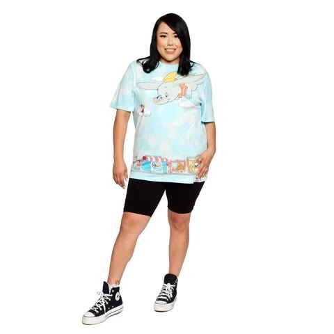 Loungefly Apparel Disney Dumbo Cloud Train tie dye t shirt-zoom-3