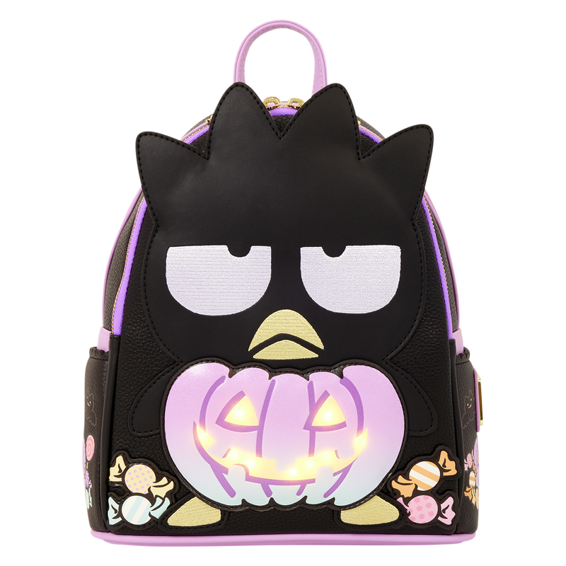 Loungefly Sanrio Badtz-Maru Pumpkin Light-Up Cosplay Mini Backpack