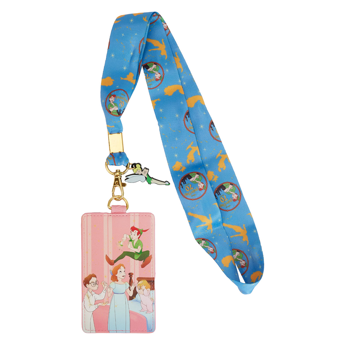 Disney Loungefly Peter Pan Pink Lanyard With Card Holder-zoom-1